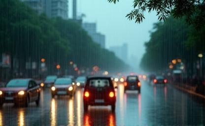 Image showing monsoon rain in Mumbai