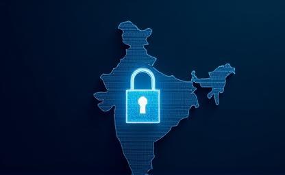 Illustration of digital privacy lock